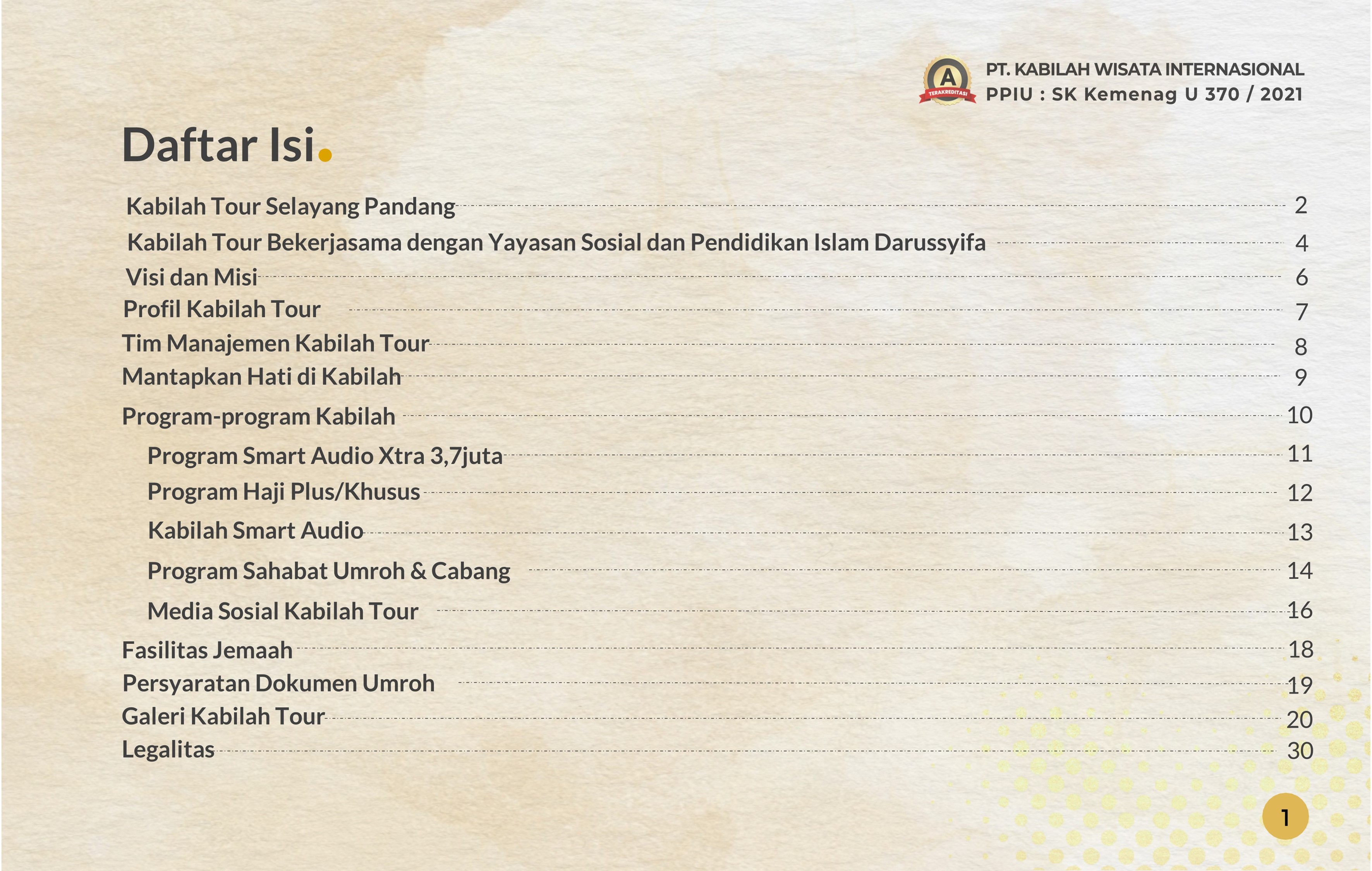 Company Profile Kabilah Tour — Slide 2