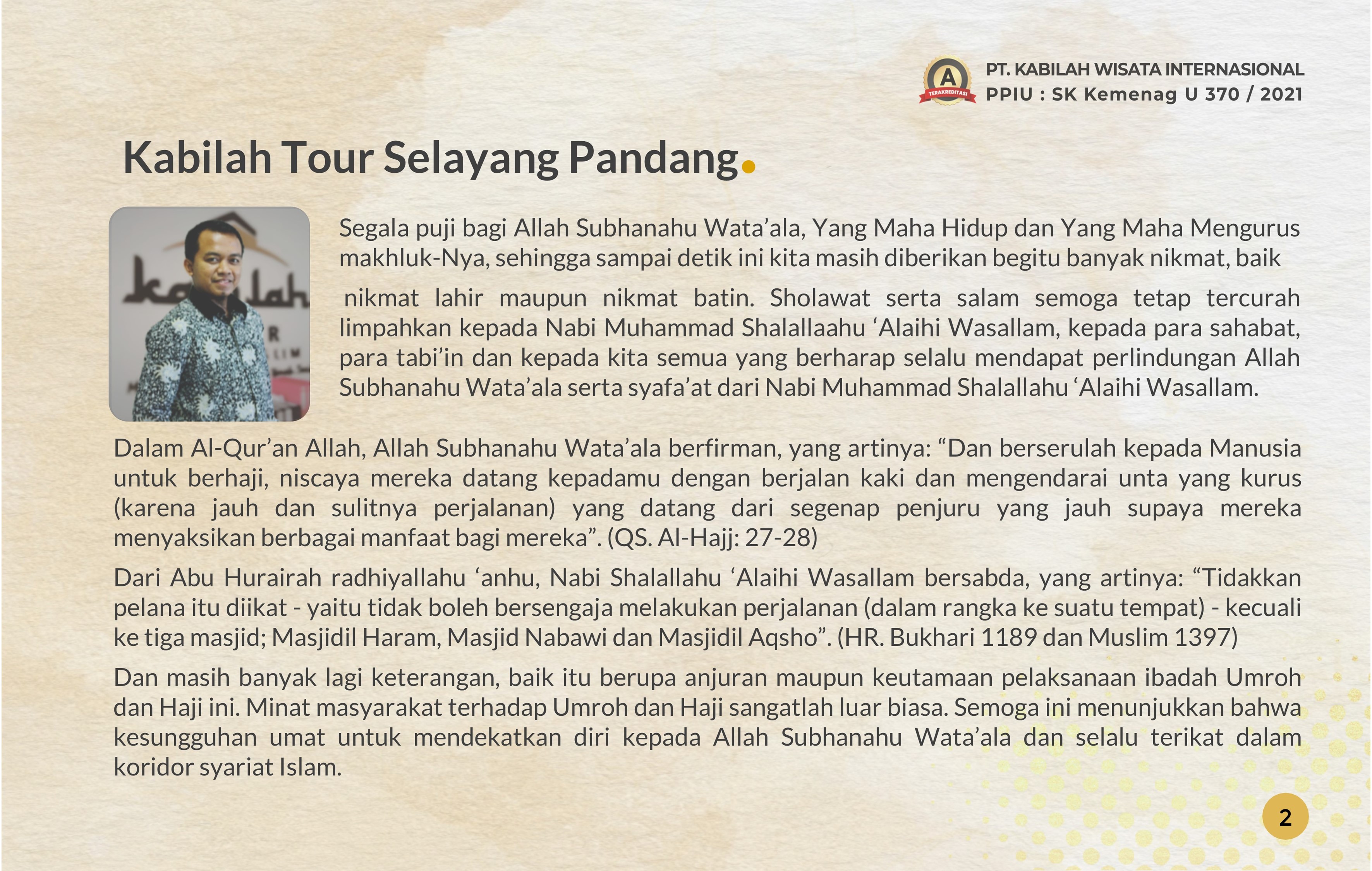 Company Profile Kabilah Tour — Slide 3